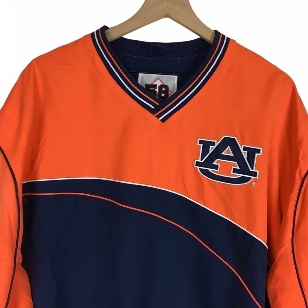 AUBURN Tigers Pullover Jacket Embroidered Spellout Windbreaker Game Day Size XXL - Picture 2 of 13
